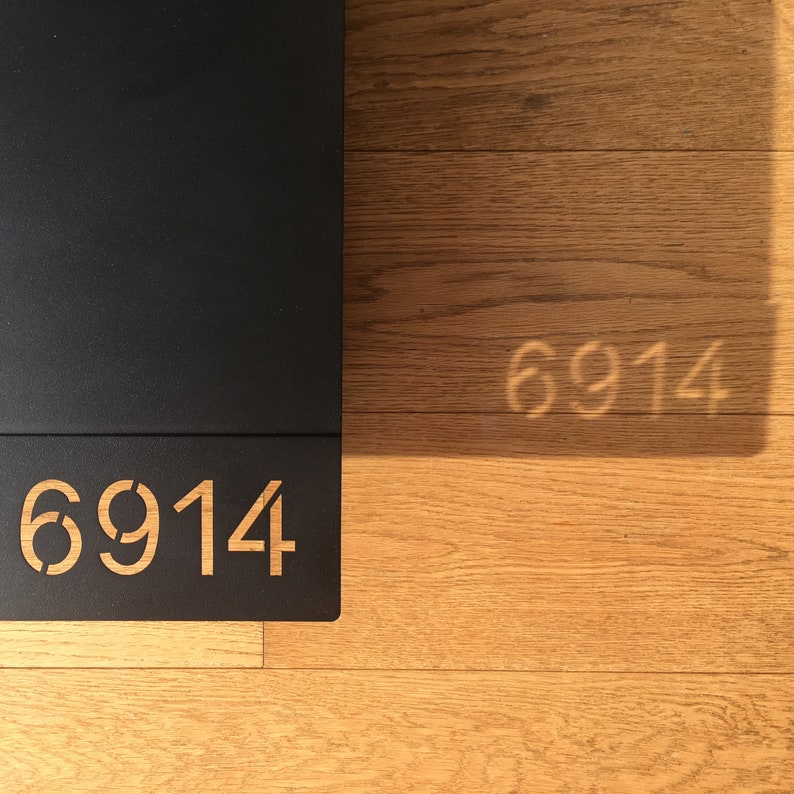 Personalized Black Locking Mailbox