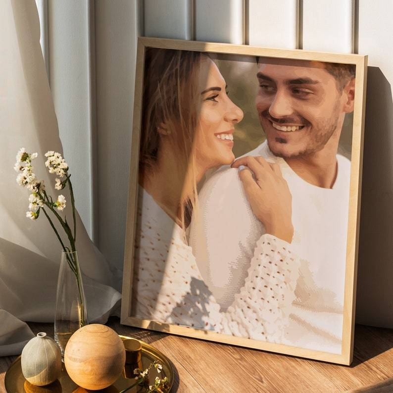 Custom Paint by Number Personalized Canvas Wall Art from Photo