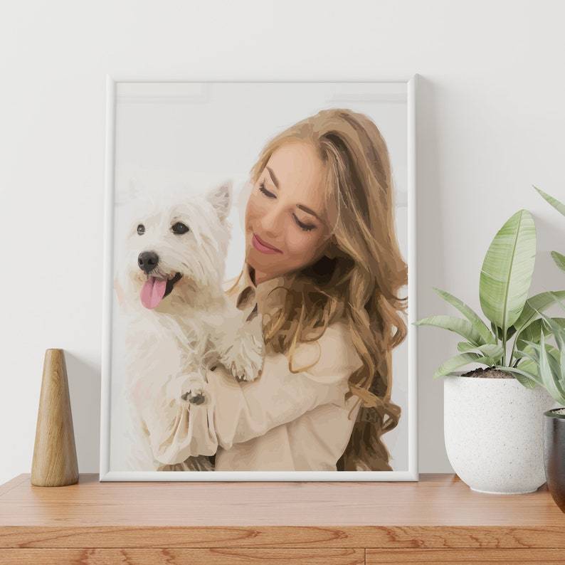 Custom Paint by Number Personalized Canvas Wall Art from Photo