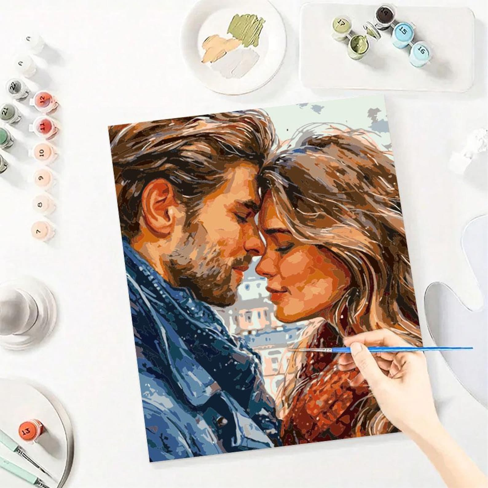Custom Paint By Numbers Kit For Valentines Day Gift
