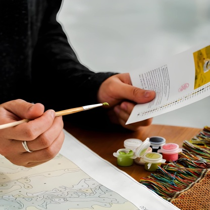 Custom Pet Photo Paint by Numbers Kit With Canvas 24 Colors And Brushes For Valentine's day