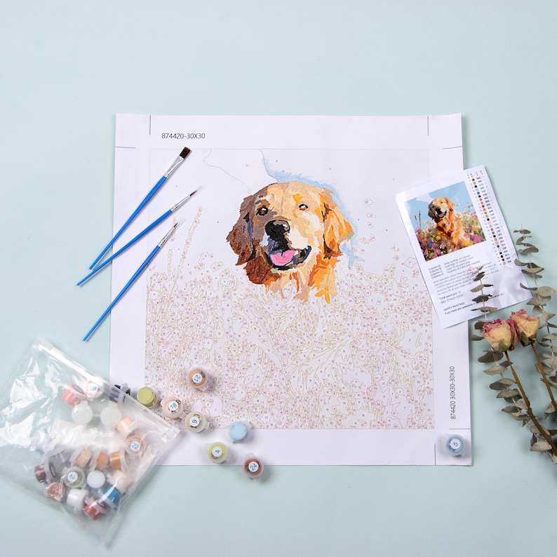 Custom Photo Paint by Numbers Kit With DIY Canvas Wall Art Set For Valentines day