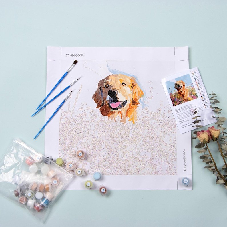 Custom Photo Paint by Numbers Kit With DIY Canvas Wall Art Set For Valentines day