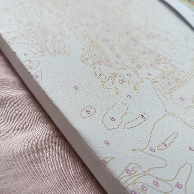 Custom Photo Paint by Numbers Kit With DIY Canvas Wall Art Set For Valentines day