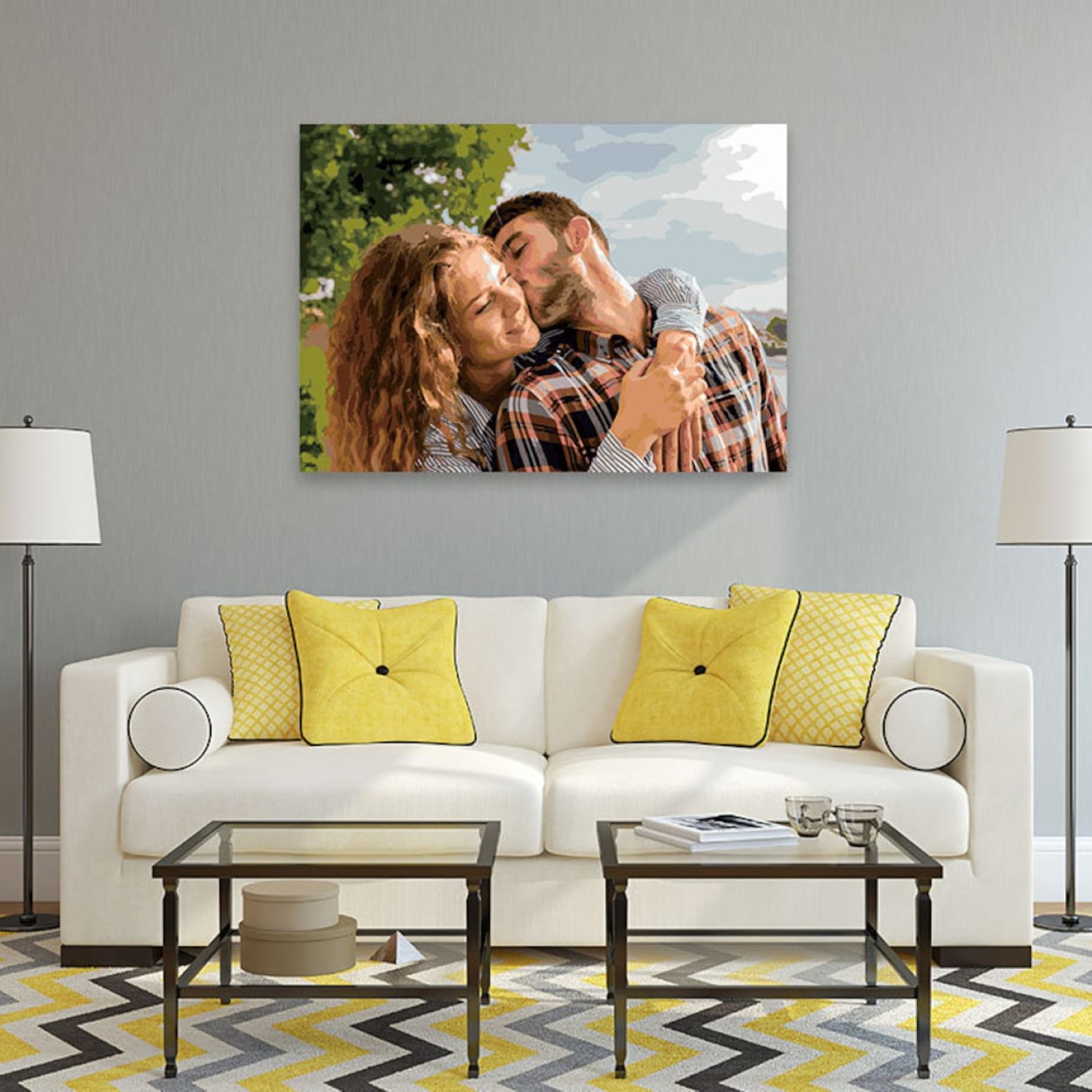 DIY Custom Paint By Numbers Valentines day Kit