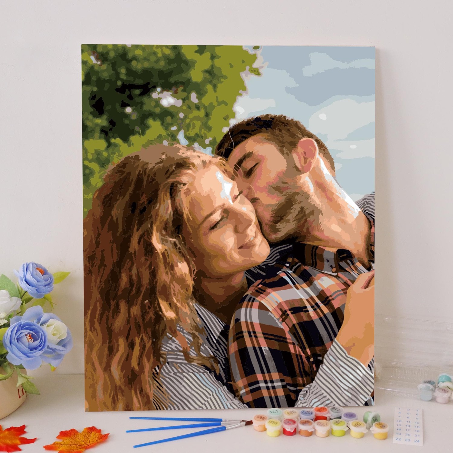 DIY Custom Paint By Numbers Valentines day Kit