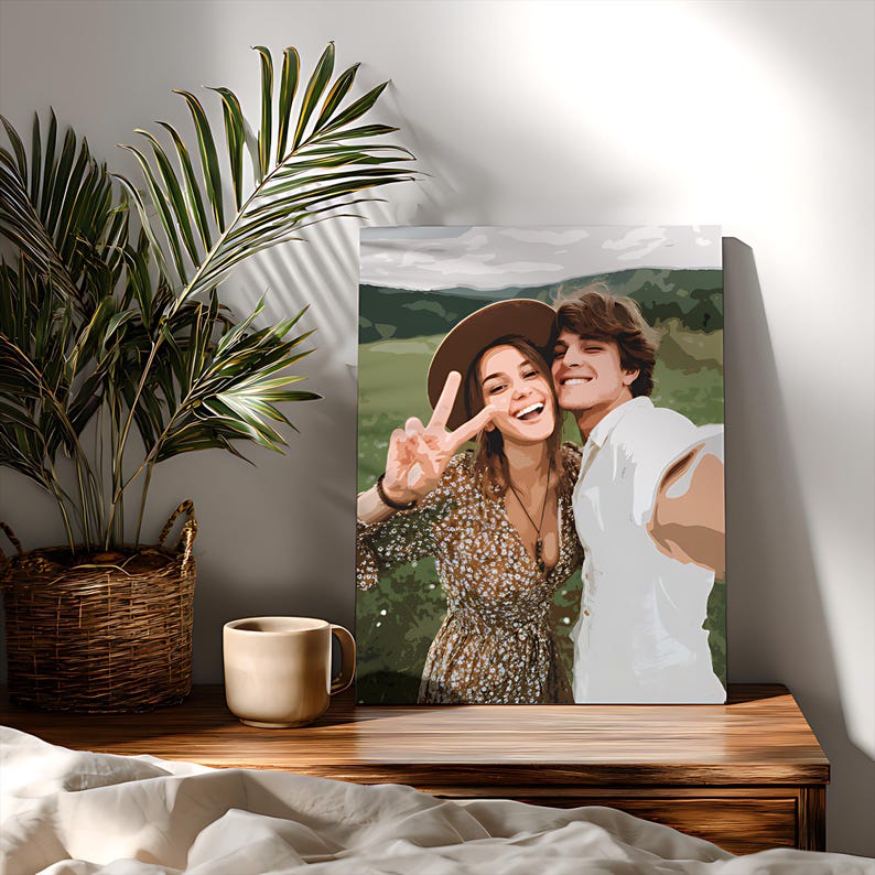 Personalized Paint By Numbers Couple Kit For Valentines Day