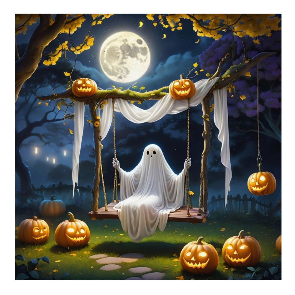 DIY 5D Pumpkin Moon Halloween Wall Decor Paint By Diamonds Kit