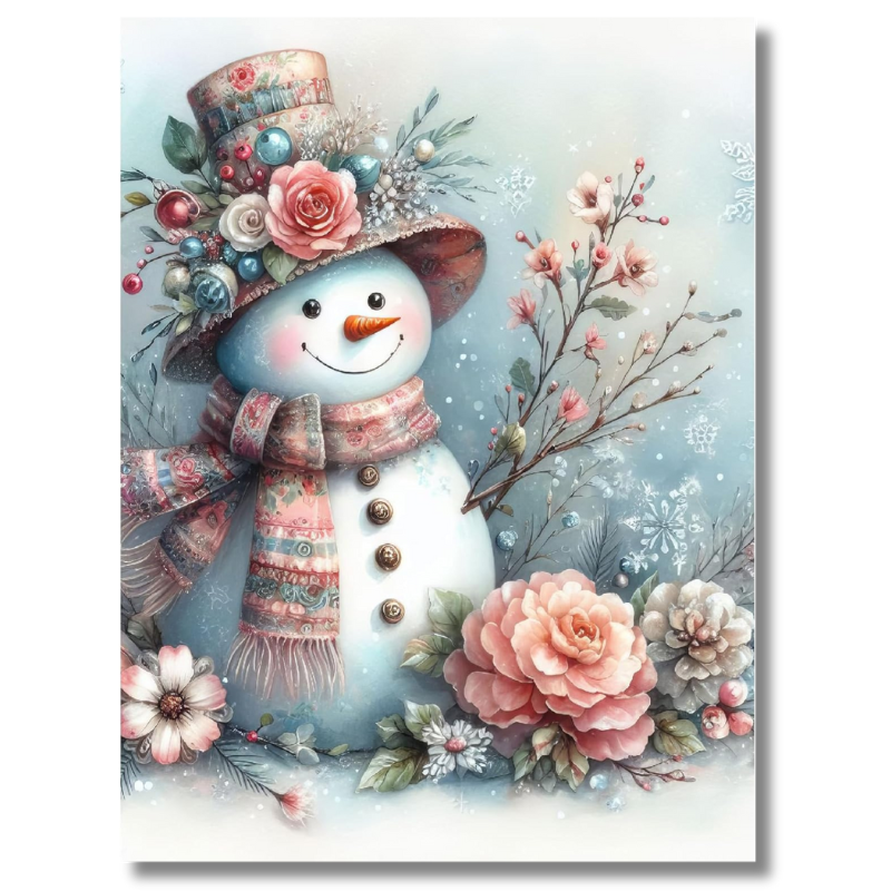 Merry Christmas Snowman Collection Paint By Diamond