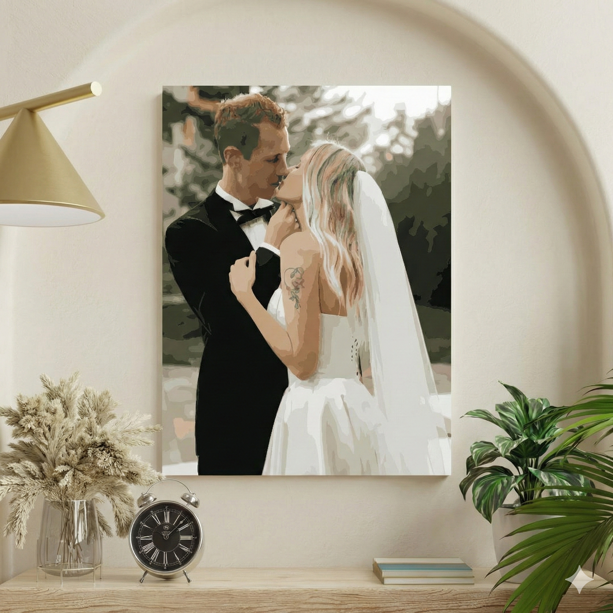 Valentines Day Themed Custom Paint By Number Canvas Art Kit 