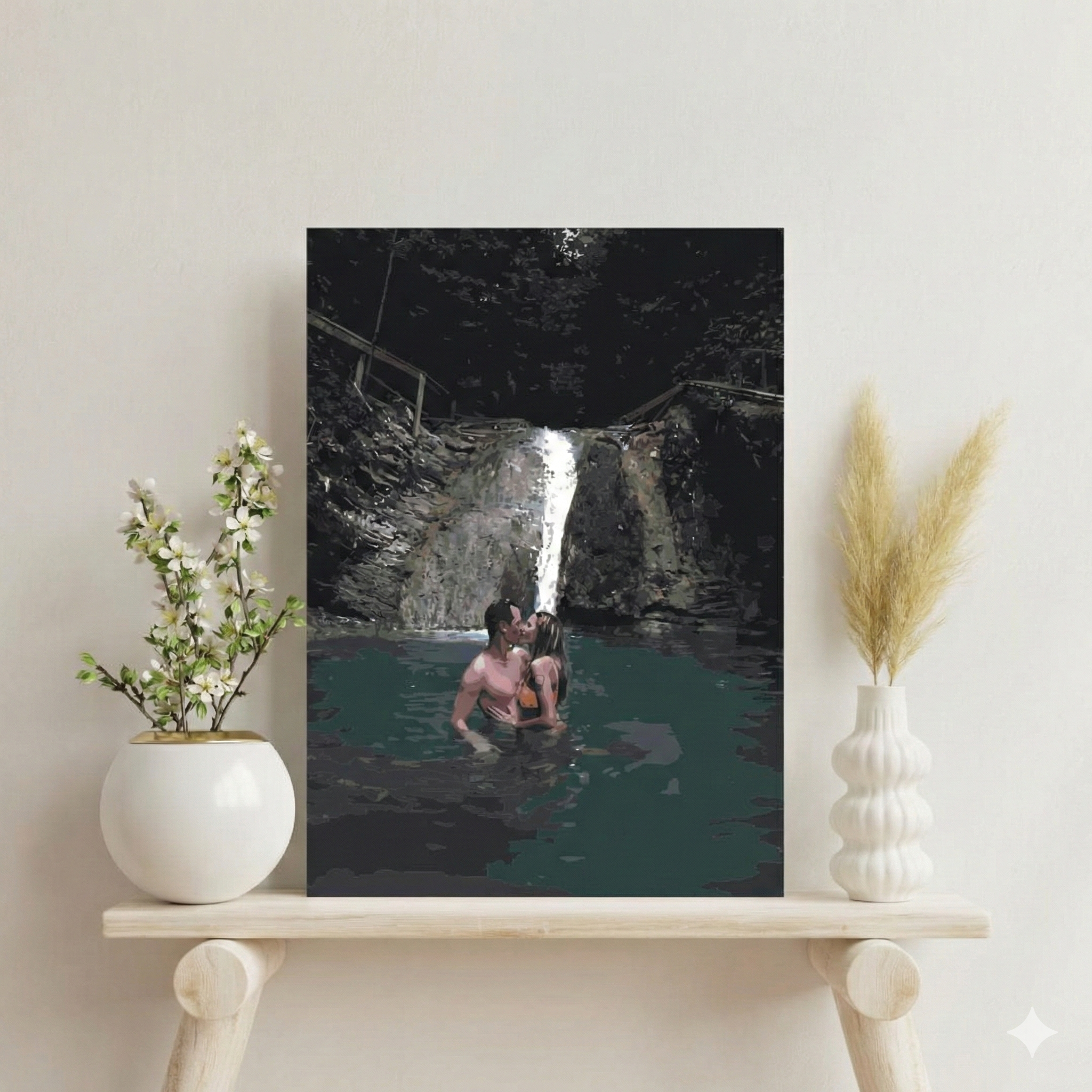 Valentines Day Themed Custom Paint By Number Canvas Art Kit 