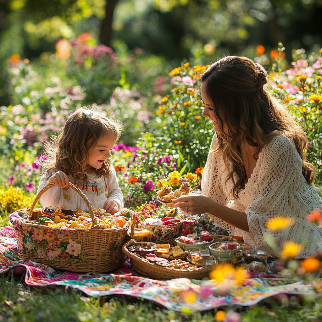 Sunlit Serenity: A Garden Picnic Diamonded Painting Kits