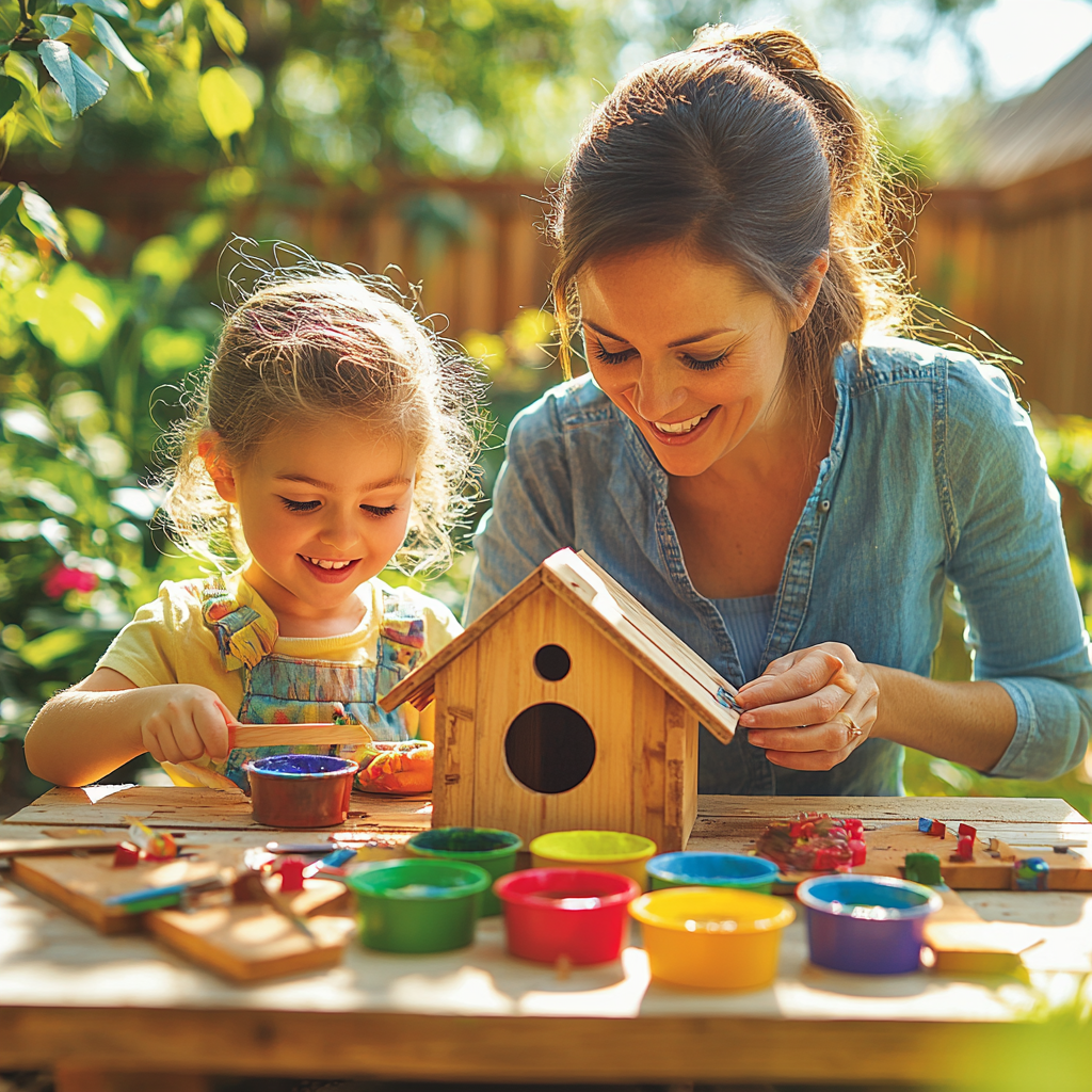 Wings Of Imagination: Building A Birdhouse Together Paint By Diamond