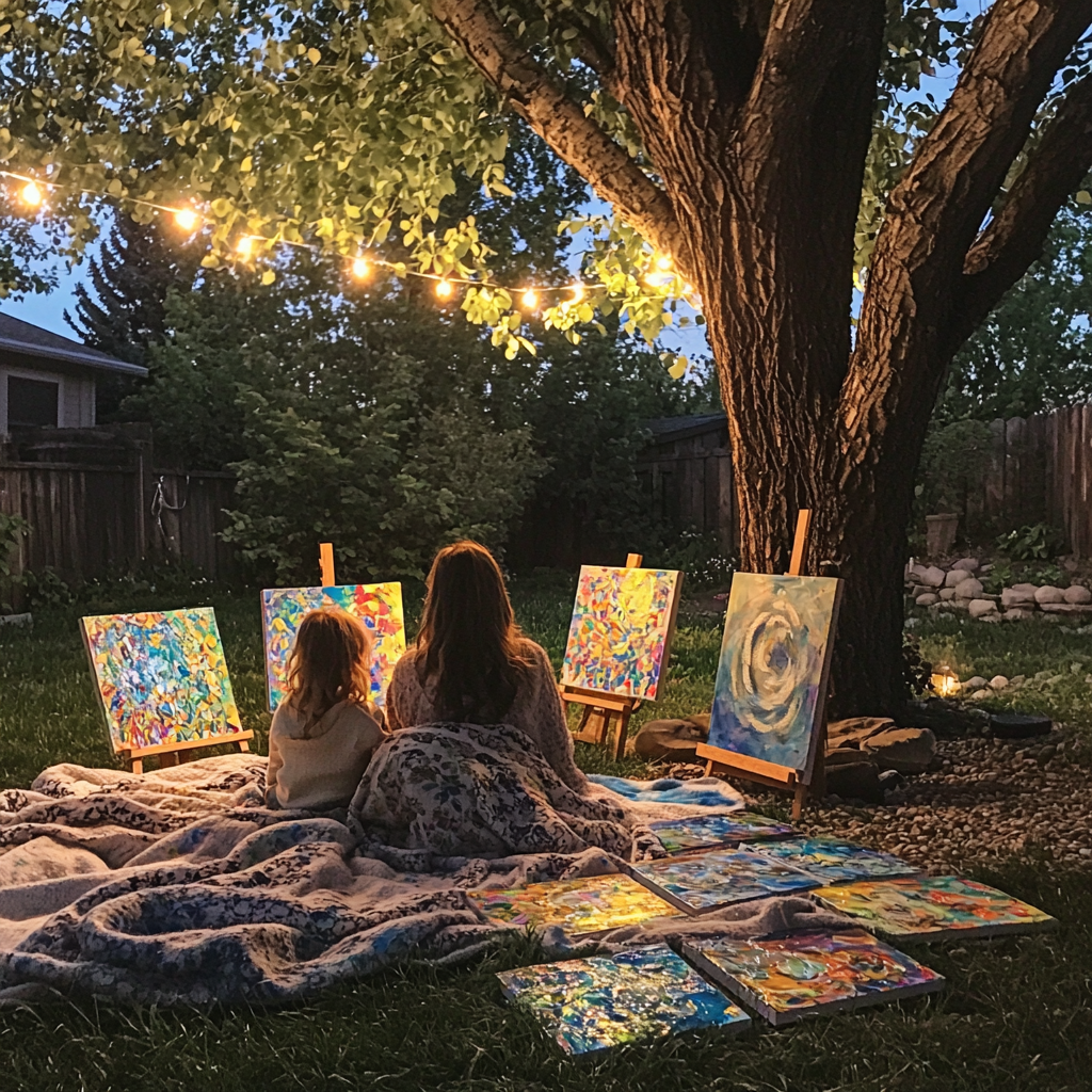 Whimsical Skies: Painting Together Under A Canopy Of Stars Paint By Diamonds Kits