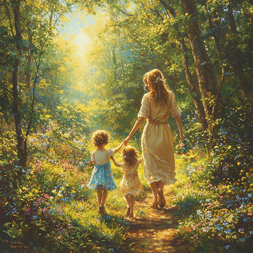 Whimsical Wanderlust: A Nature Walk Adventure Painting By Diamonds Kit