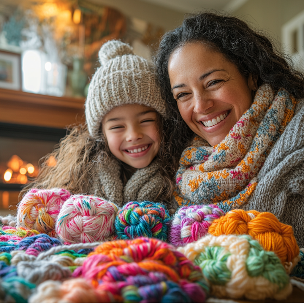 Threads Of Connection: A Knitting Day With Mom Paint By Diamond