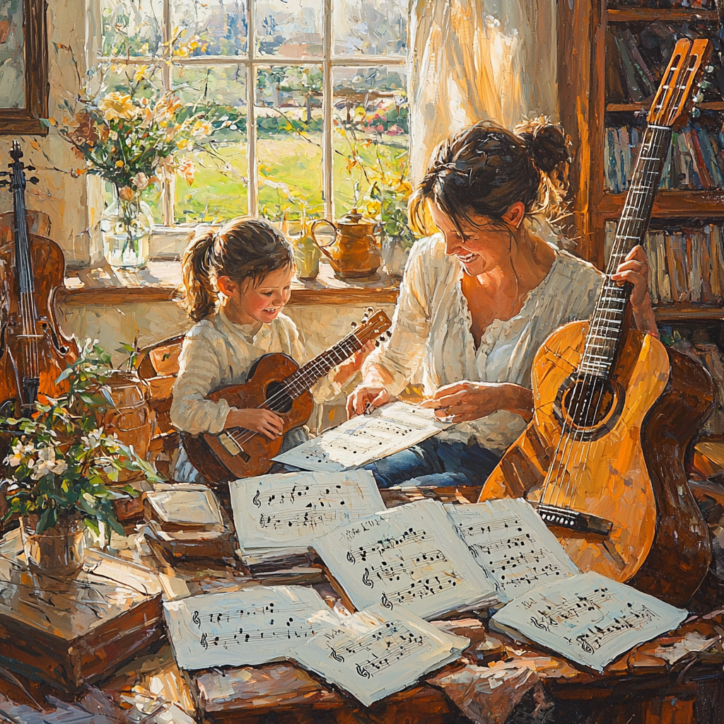 Lifelong Echoes: Composing A Family Song Together Paint By Diamonds Kits