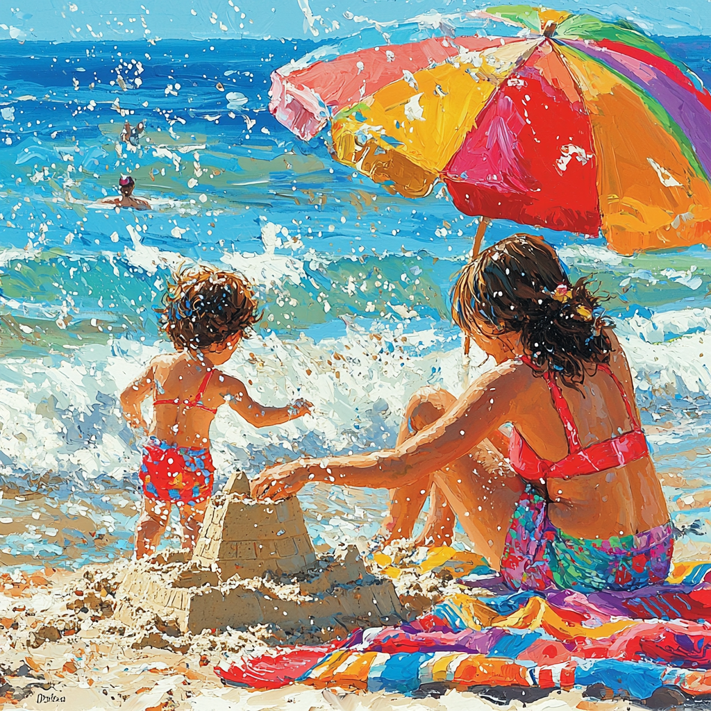 Waves Of Joy: A Beach Day Adventure Paint By Color