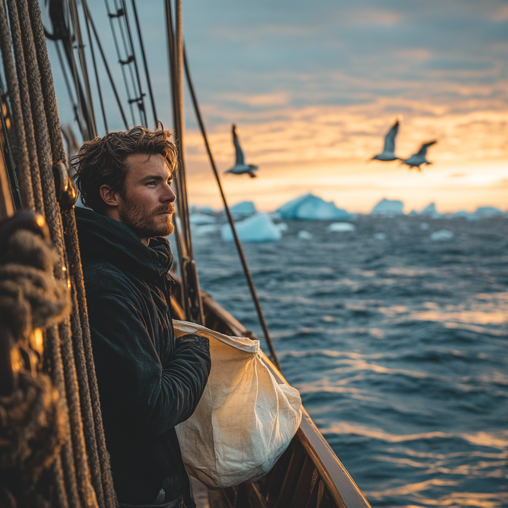 Leonardo DiCaprio Sailing Through Fathoms Of Dream And Tide diamonded painting kits