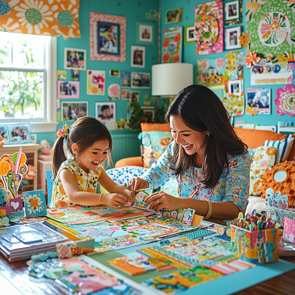 Memory Makers: A Day Of Scrapbooking Together Paint By Diamond