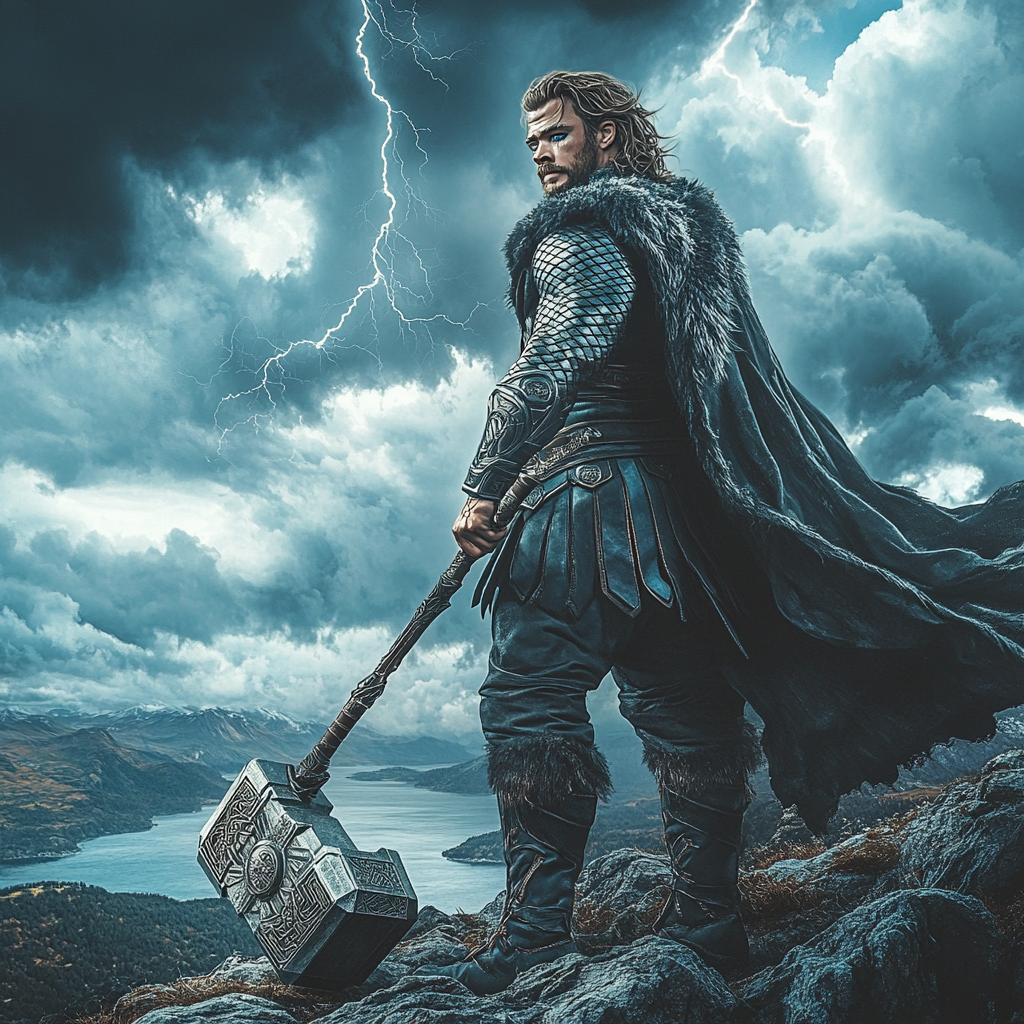 Chris Hemsworth: Hammerfall On A Storm Forged Throne paint by color