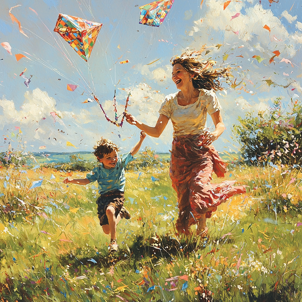 Love In The Air: Flying Kites Together Paint By Color