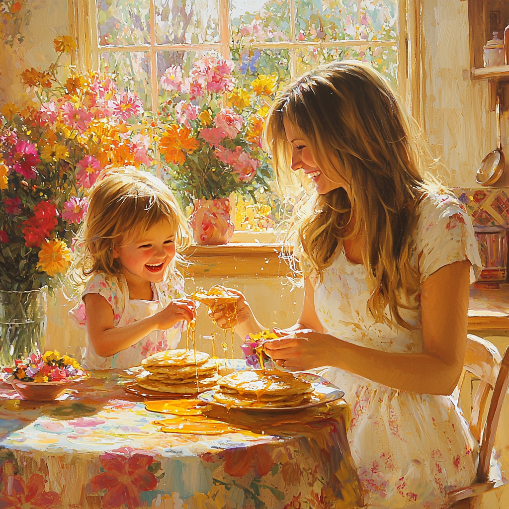 Golden Sunbeams: Cherished Moments Of Morning Play Diamonded Painting Kits