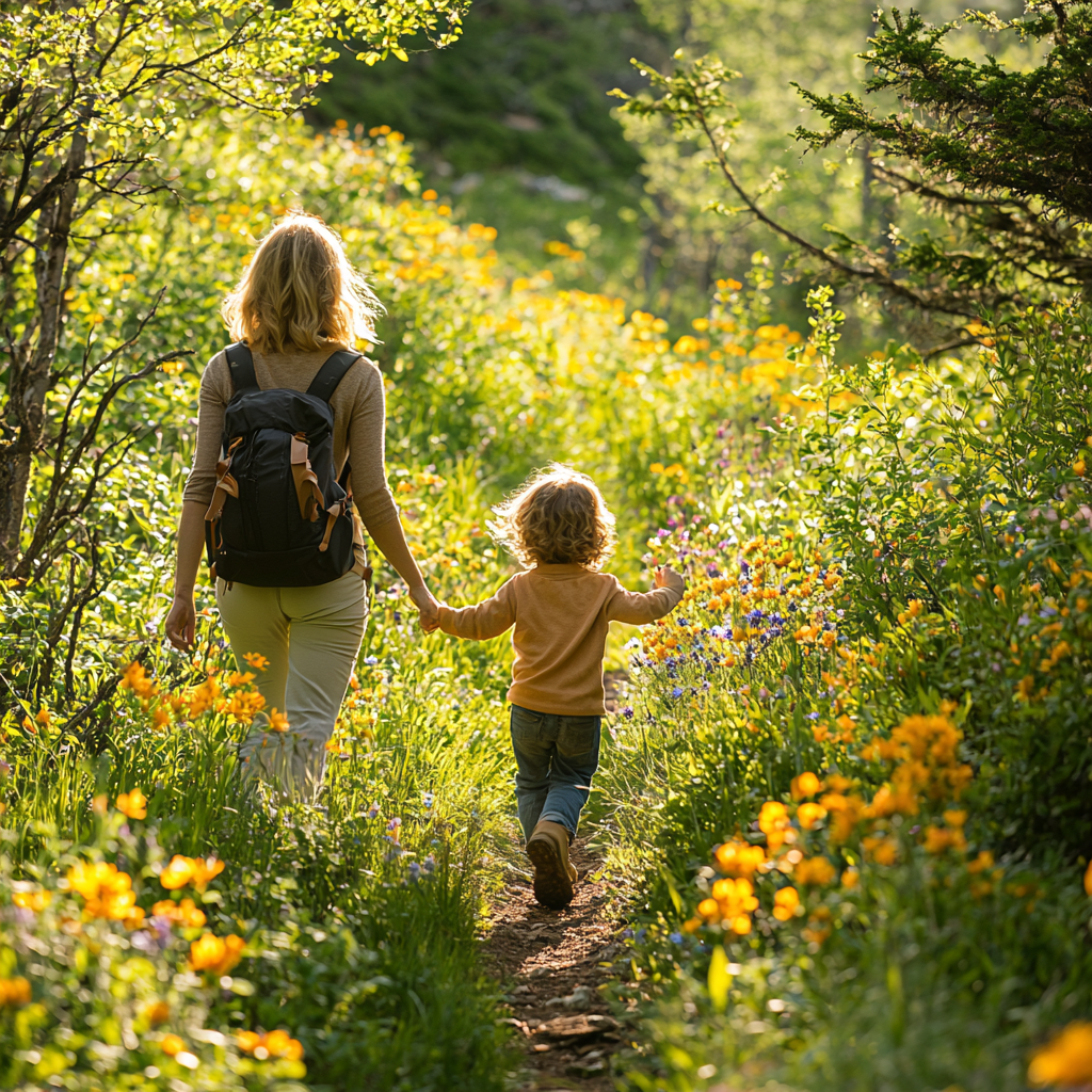 Adventure Awaits: A Day Of Hiking Together Painting By Diamonds Kit
