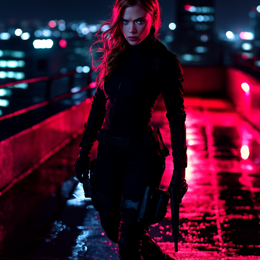 Scarlett Johansson: Veiled Shadow Of The Widow paint by diamond
