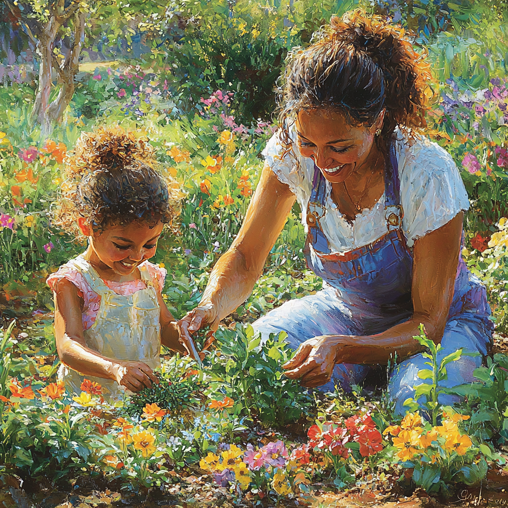 A Magical Garden: Planting Together Paint By Color