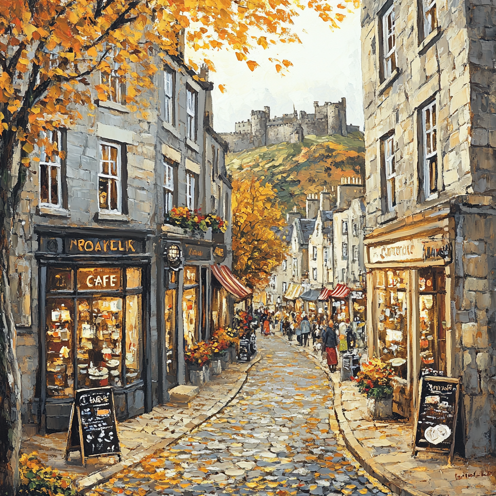 The Royal Mile Scotland Painting by diamonds kit