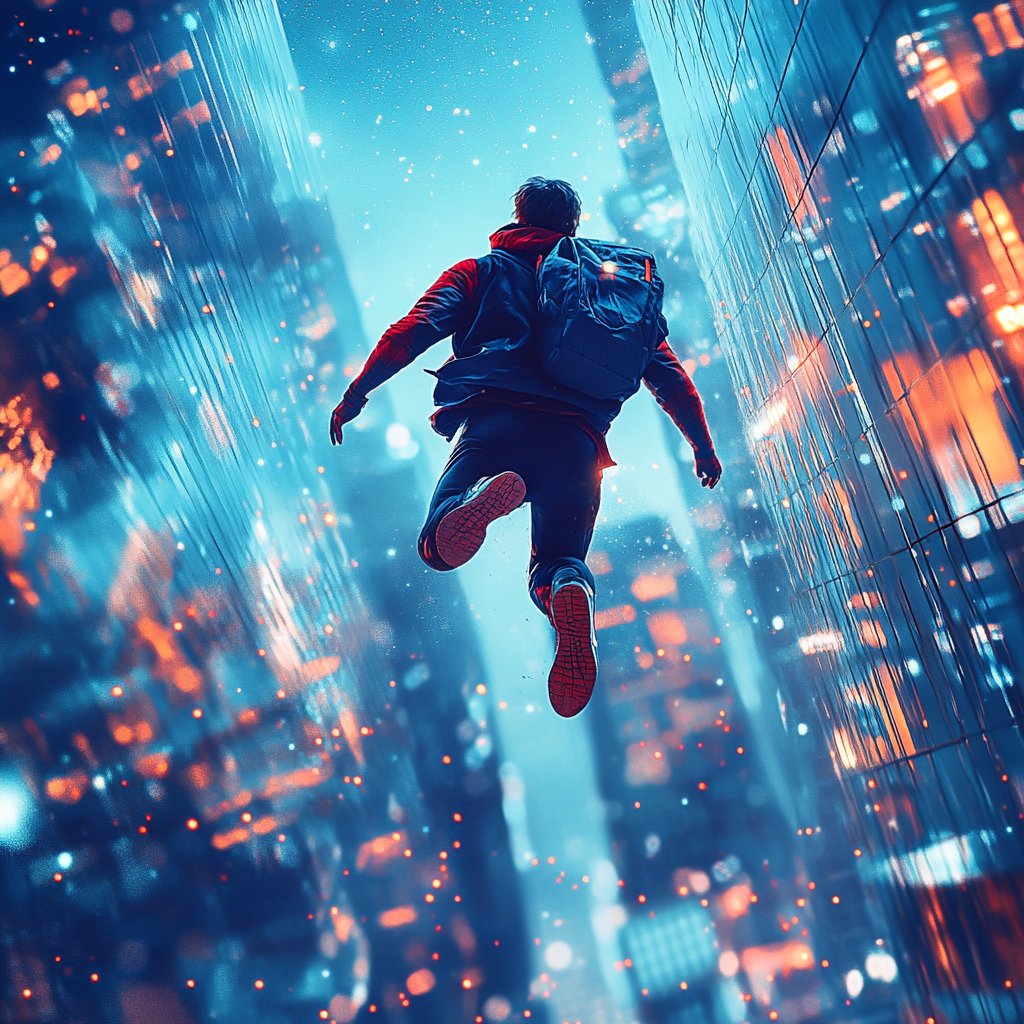 Tom Holland: Swinging Between City Lights And Starlight paint by diamond