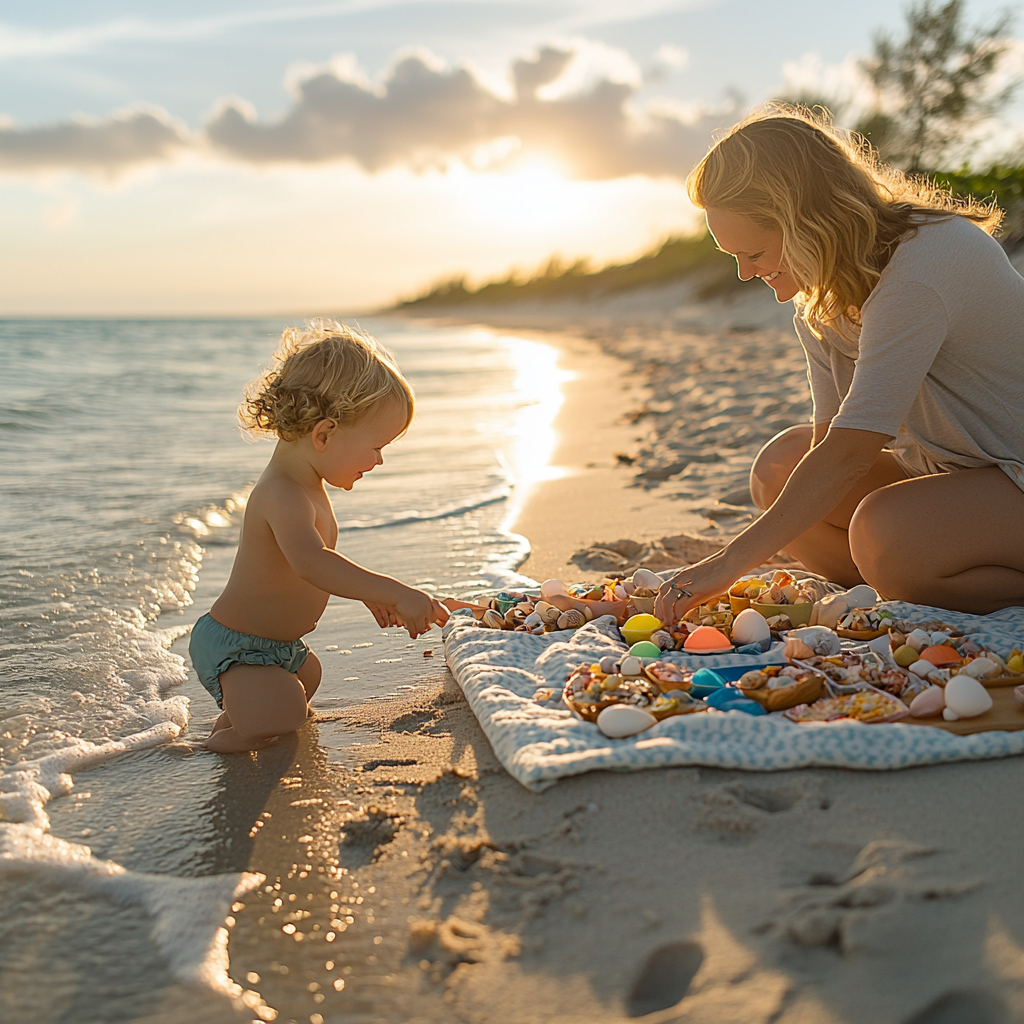 Seashell Serenade: A Beach Day Escape Paint By Diamonds Kits