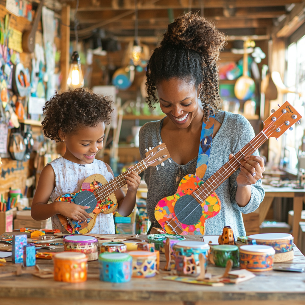 A Musical Journey: Crafting Homemade Instruments Together Paint By Diamonds Kits