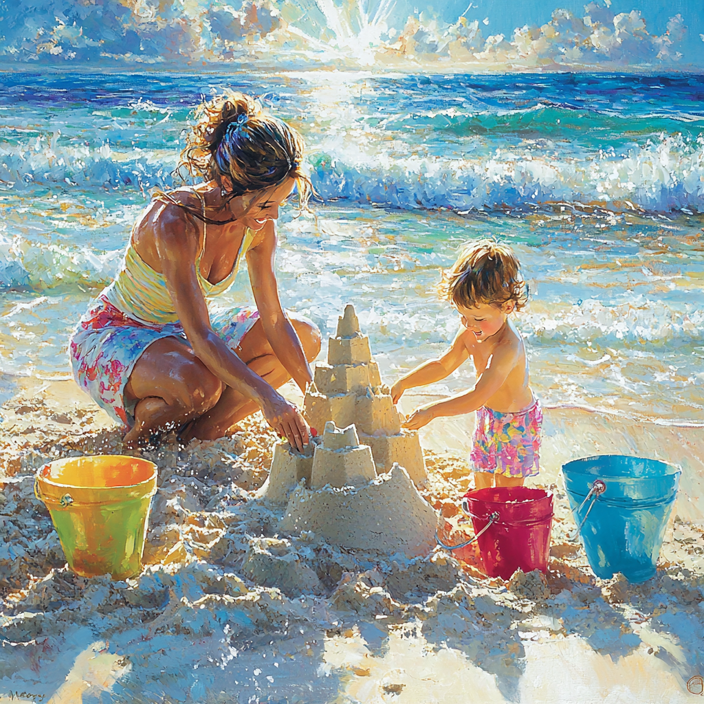 Ocean Of Imagination: Building Dreams By The Sea Diamonded Painting Kits