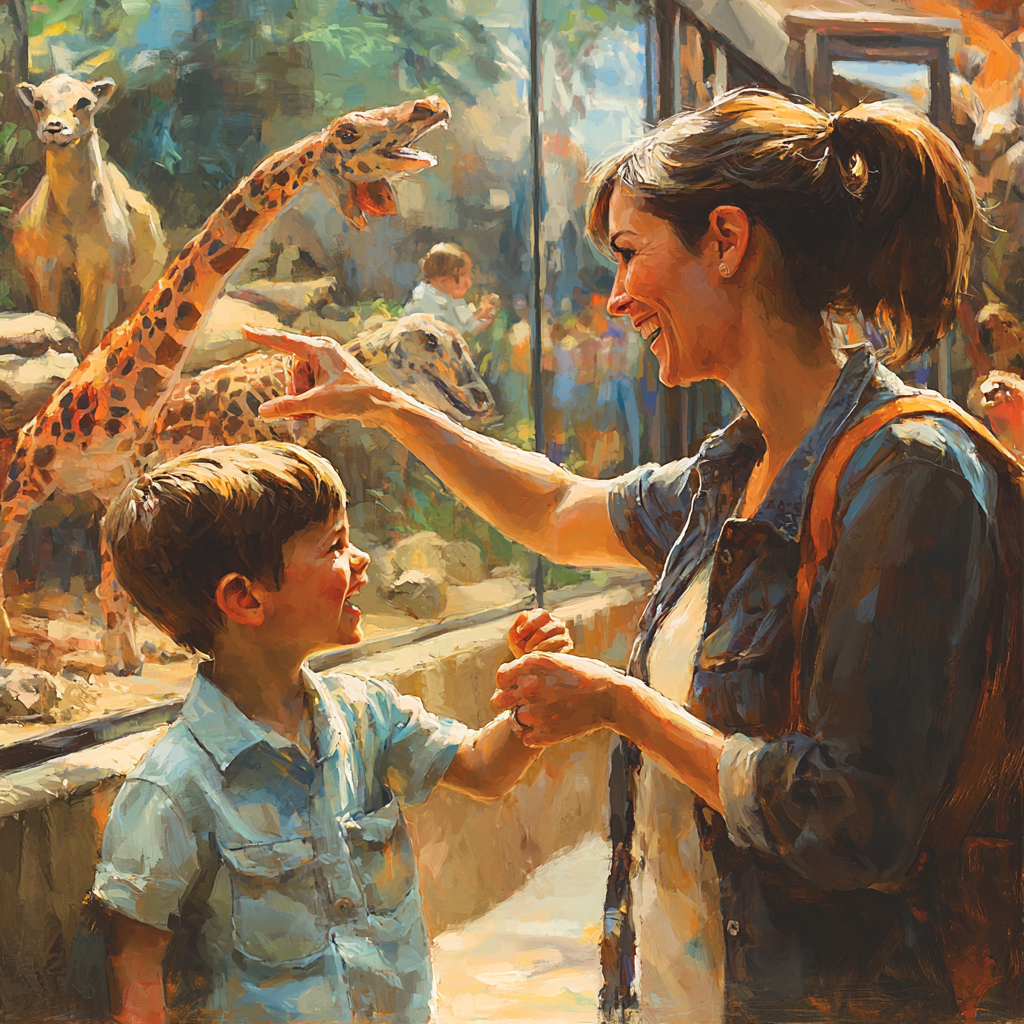 Sunshine Adventures: A Fun Day At The Zoo Painting By Diamonds Kit