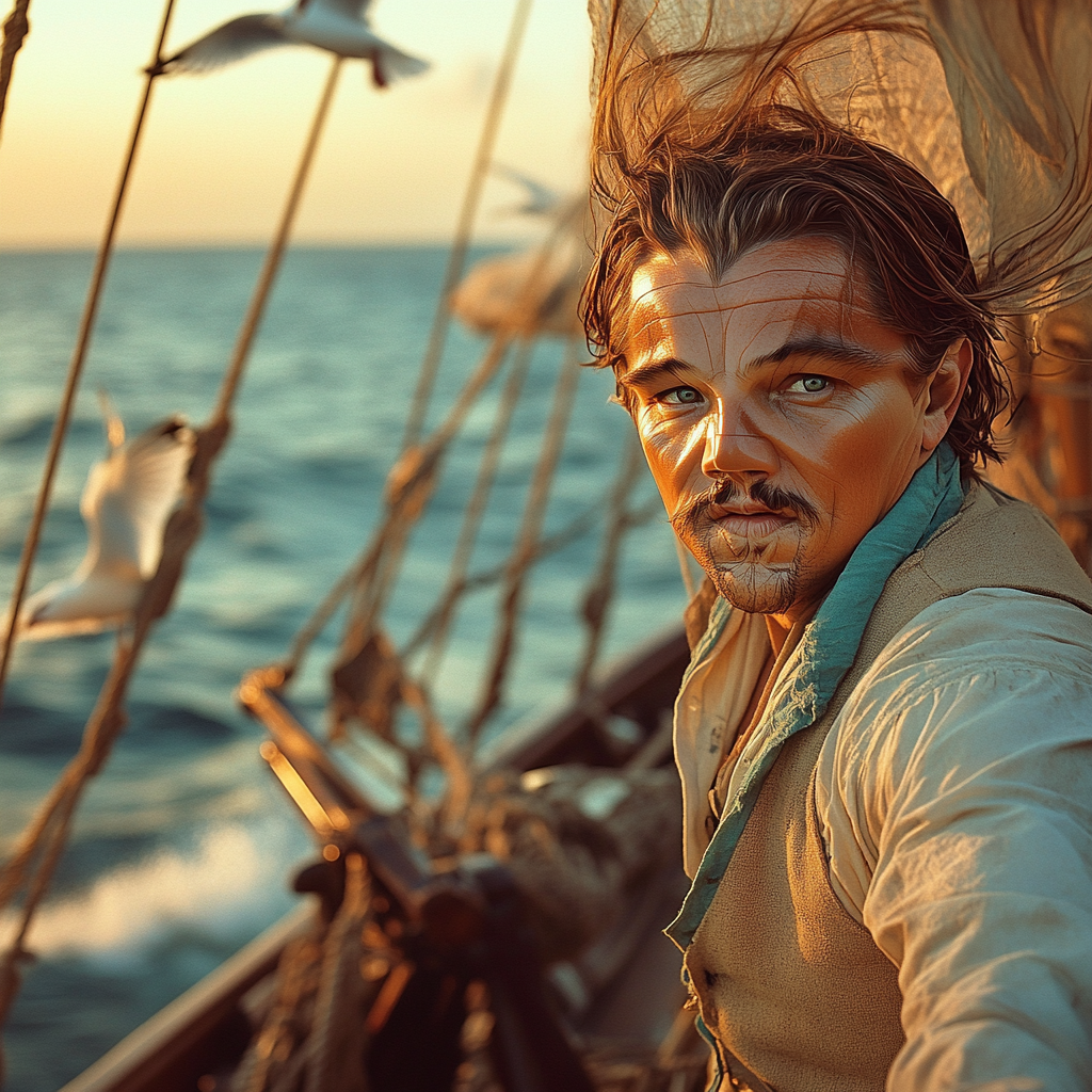 Leonardo DiCaprio: Sailing Beyond The Horizon Of Dreams paint by color