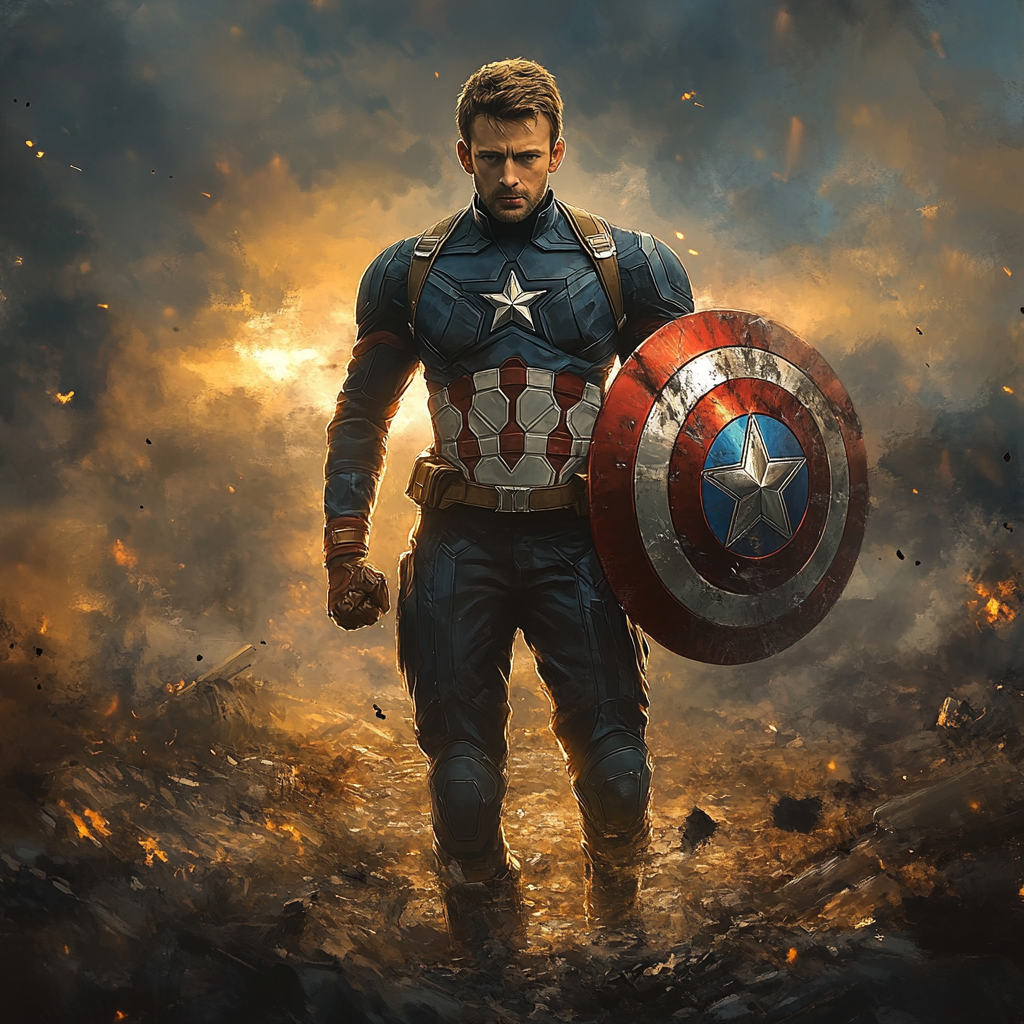 Chris Evans Captain America Patriotism Embodied DIY paint by diamonds