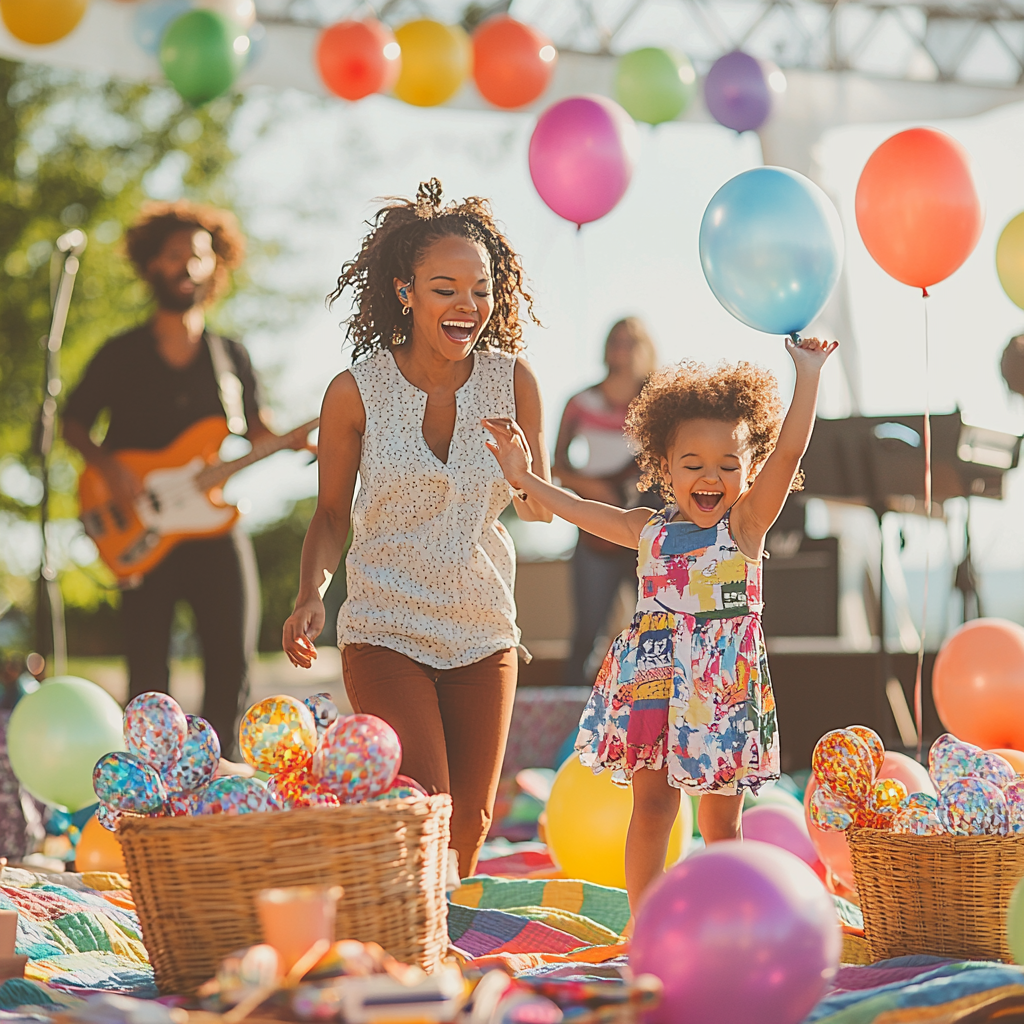A Symphony Of Laughter: Outdoor Concert Day Paint By Color