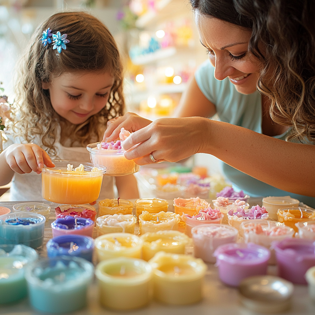 Hearts Alight: A Family Candle-Making Experience Paint By Color