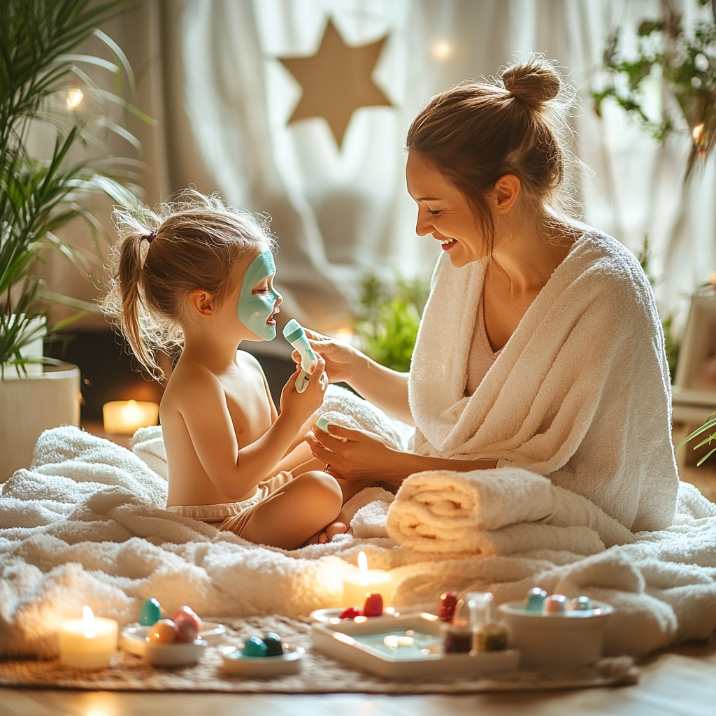 Laughter And Love: A Home Spa Day Painting By Diamonds Kit
