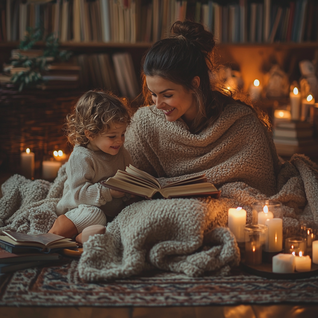 Tales Of Togetherness: Storytime By Candlelight Painting By Diamonds Kit