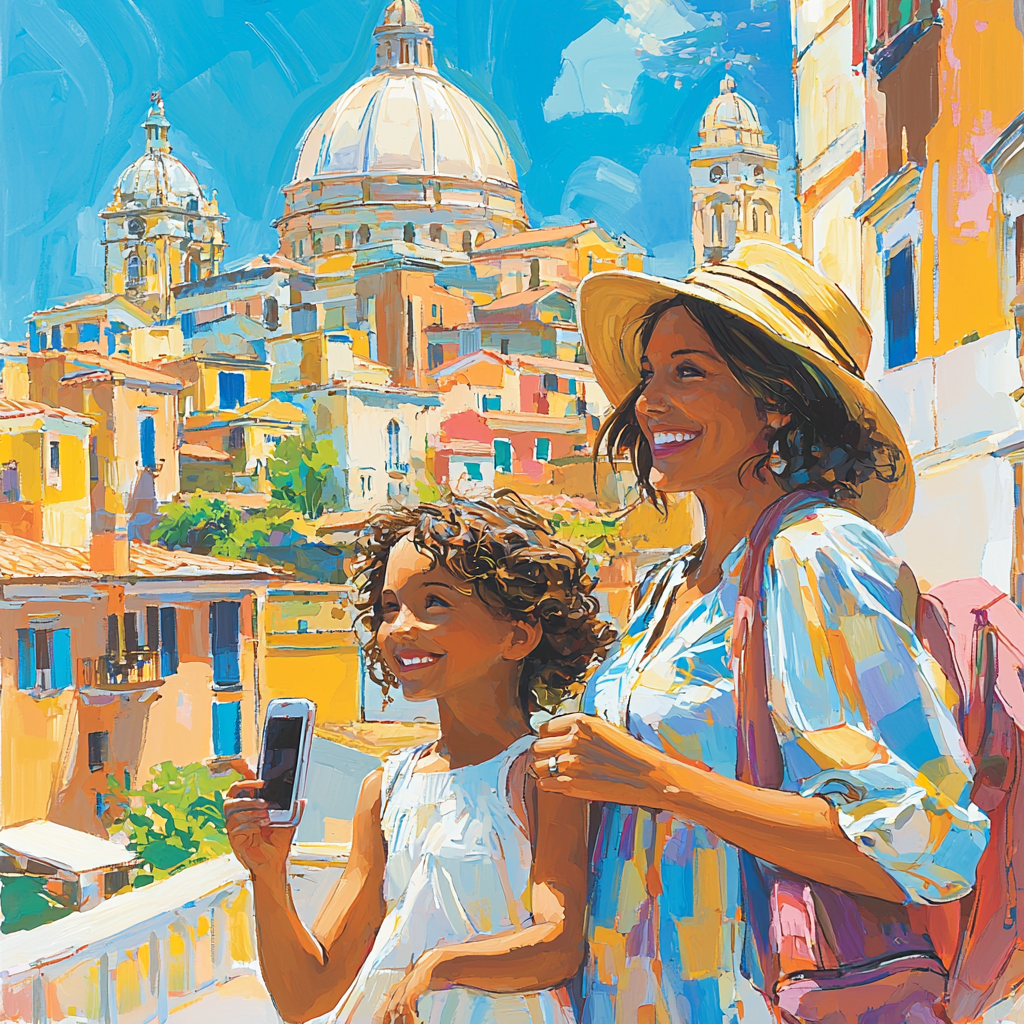 Joyful Journeys: A Mother-Child City Adventure Diamonded Painting Kits