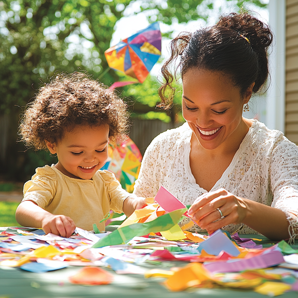 Love In The Air: Making Kites Together Paint By Color