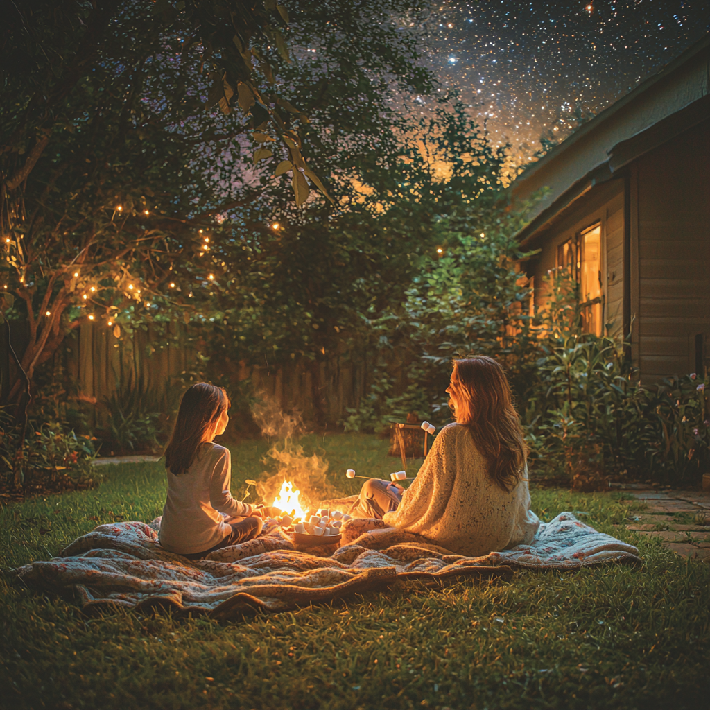 Adventure Awaits: Building A Family Campfire In The Backyard Paint By Diamonds Kits