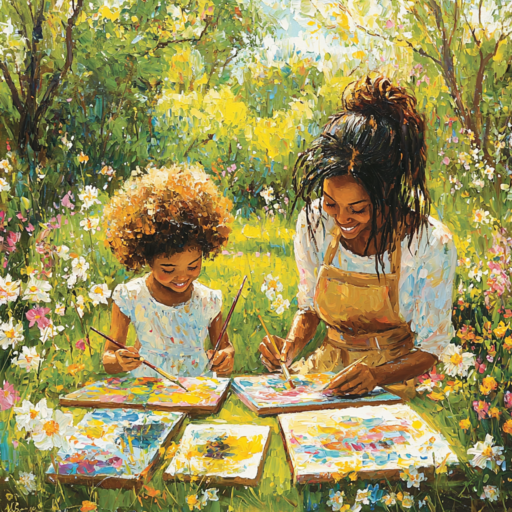 Sunshine And Smiles: An Outdoor Art Adventure Painting By Diamonds Kit