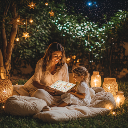 Moonlit Storytime: A Night Of Tales Under The Stars Paint By Diamond