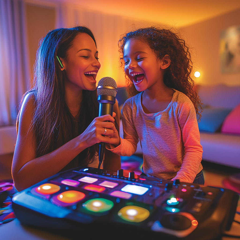 Heartfelt Harmonies: A Family Karaoke Night Paint By Diamond