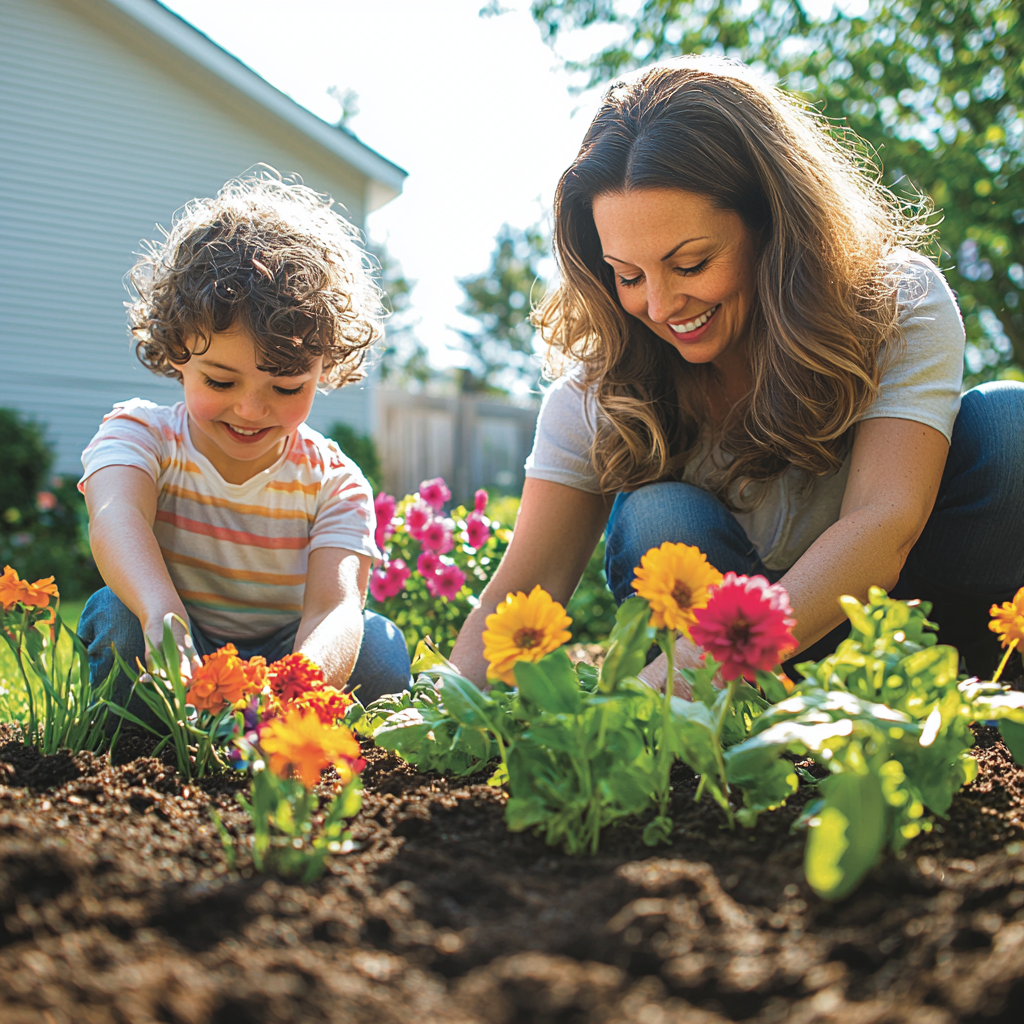 Nature’s Classroom: A Family Gardening Day Paint By Diamonds Kits