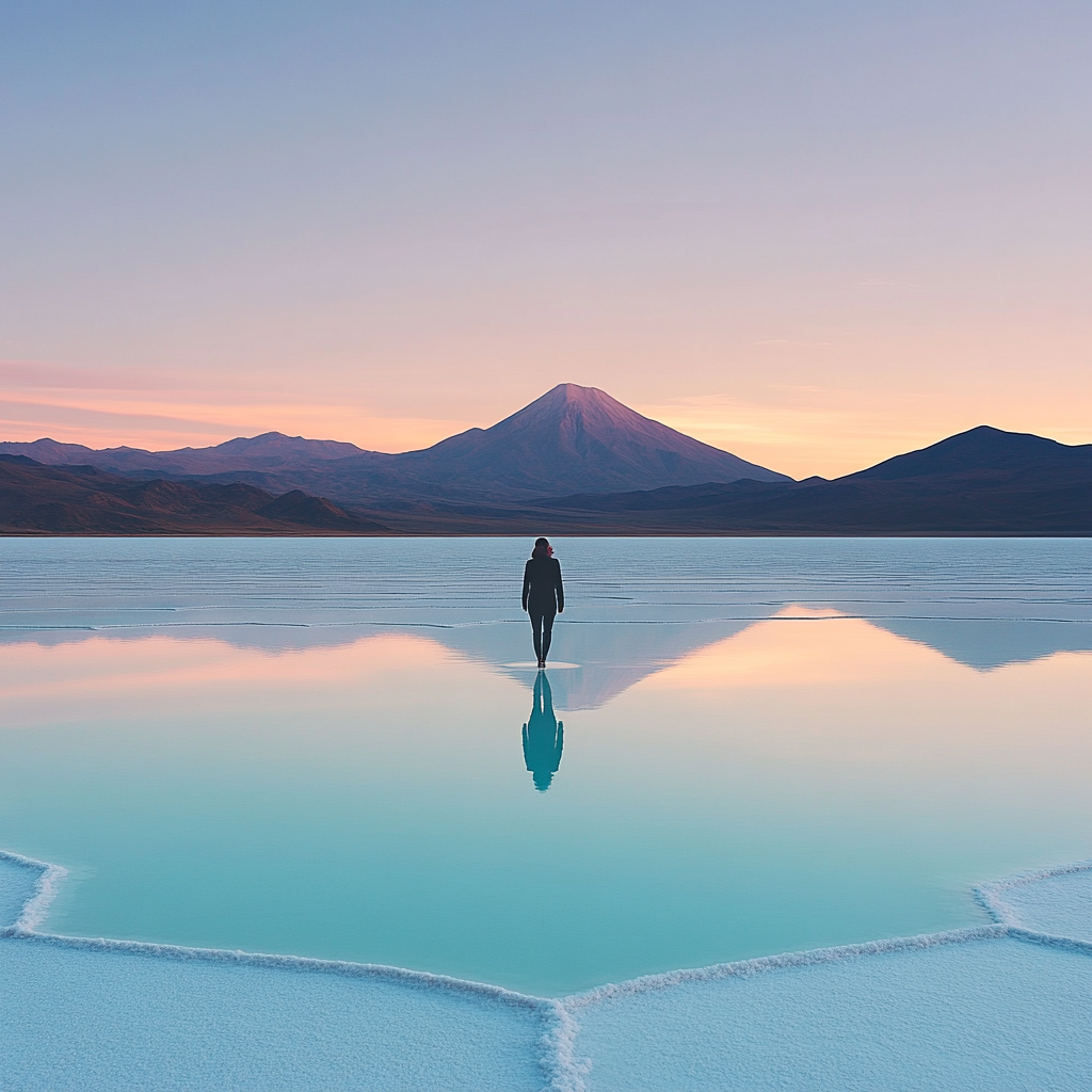 Salt Mirror Salar De Uyuni Reflection DIY paint by diamonds